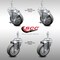 Service Caster 4 Inch SS Thermoplastic Rubber Swivel 1/2 Inch Threaded Stem Caster Brakes, 2PK SCC-SSTS20S414-TPRB-381615-2-TLB-2 - alternate 1